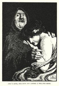 Jest miła i kiedykolwiek podziwiała dobrze odżywionego mnicha (lito) autorstwa William Heath Robinson