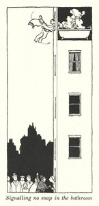 Sygnalizacja braku mydła w łazience (lito) autorstwa William Heath Robinson