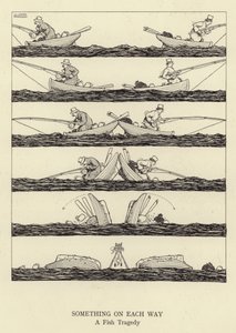 Coś po drodze, rybna tragedia autorstwa William Heath Robinson