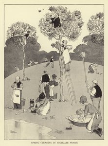 Wiosenne porządki w Highgate woods autorstwa William Heath Robinson