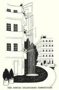 Coroczny Konkurs Goldfishing (litos) autorstwa William Heath Robinson