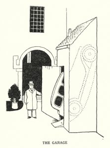 Garaż (lito) autorstwa William Heath Robinson