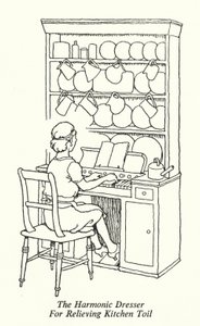 Harmonijna Komoda do Uwalniania Kuchni (Lito) autorstwa William Heath Robinson