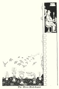 Mikroodstraszacz ptaków (lito) autorstwa William Heath Robinson