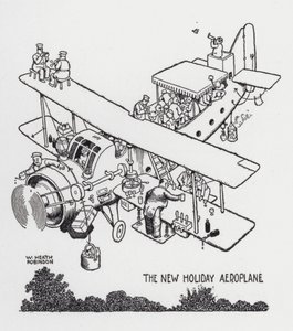 Nowy samolot świąteczny (lito) autorstwa William Heath Robinson