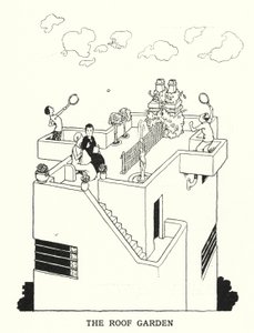 Ogród na dachu (lito) autorstwa William Heath Robinson