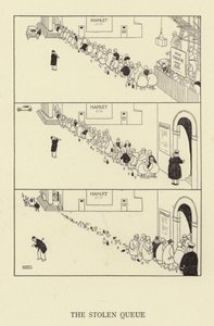 Skradziona kolejka autorstwa William Heath Robinson
