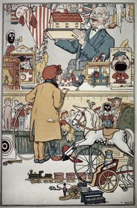 Sklep z zabawkami, 1900 (druk) autorstwa William Heath Robinson