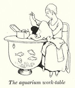Stół roboczy do akwarium (lito) autorstwa William Heath Robinson