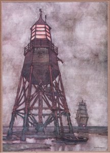 Wybrzeże mądre światła Anglii autorstwa William Heath Robinson