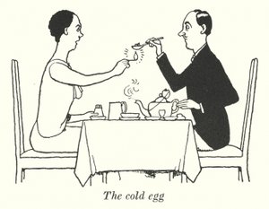 Zimne jajko (lito) autorstwa William Heath Robinson