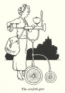 Pistolet do konfetti (lito) autorstwa William Heath Robinson