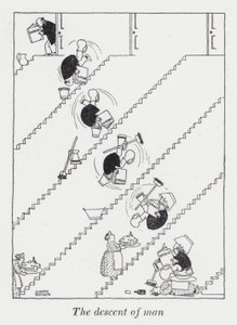 Pochodzenie człowieka (lito) autorstwa William Heath Robinson
