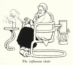Krzesło do grypy (lito) autorstwa William Heath Robinson