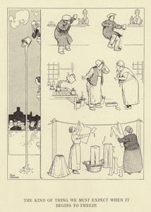 Tego rodzaju rzeczy, których musimy się spodziewać, gdy zaczyna zamarzać autorstwa William Heath Robinson