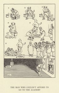 Człowieka, którego nie było stać na pójście do akademii autorstwa William Heath Robinson
