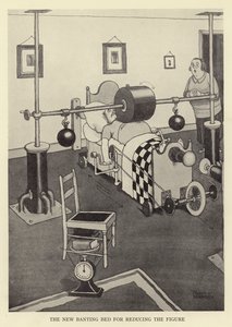 Nowe łóżko do podbijania do redukcji sylwetki autorstwa William Heath Robinson
