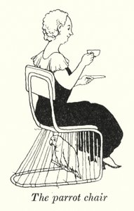 Krzesło dla papugi (lito) autorstwa William Heath Robinson
