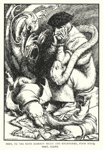 Oni, do garniturów już spłodzonych i zrodzonych, tworzą głowę, stopy, pazury (lito) autorstwa William Heath Robinson