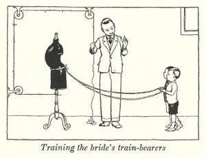 Szkolenie tragarzy panny młodej (lito) autorstwa William Heath Robinson