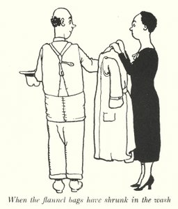 Kiedy worki flanelowe skurczą się w praniu (lito) autorstwa William Heath Robinson