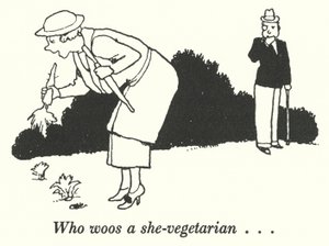 Kto uwodzi się wegetarianką (lito) autorstwa William Heath Robinson