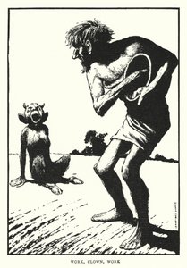 Praca, klaun, praca (lito) autorstwa William Heath Robinson