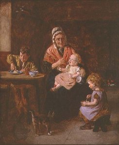 Szarża babci (olej na płótnie)