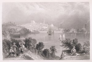 Widok Baltimore, z „Historii Stanów Zjednoczonych”, tom. II, Charles Mackay, grawerowane przez S. Fisher autorstwa William Henry Bartlett