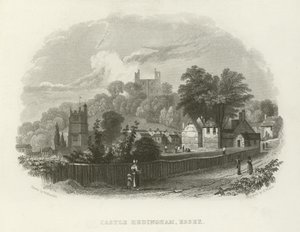 Castle Hedingham, Essex autorstwa William Henry Bartlett
