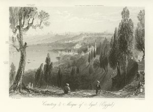 Cmentarz i meczet Ajub, Konstantynopol autorstwa William Henry Bartlett