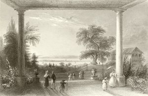 Miasto i Jezioro Bodeńskie, z zamku Wolfsberg autorstwa William Henry Bartlett