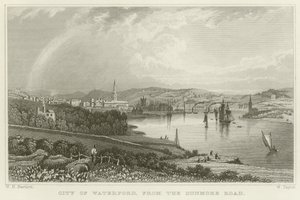 Miasto Waterford autorstwa William Henry Bartlett