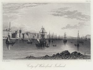 Miasto Waterford, Irlandia (grawerowanie) autorstwa William Henry Bartlett