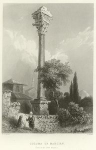 Kolumna Marcjana, Konstantynopol autorstwa William Henry Bartlett