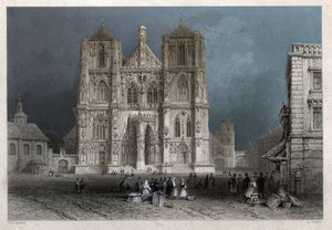 Kopuła Ratyzbony. (grafika, ok. 1830) autorstwa William Henry Bartlett