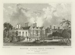 Easton Lodge, niedaleko Great Dunmow, siedziba wicehrabiego Maynarda, Essex autorstwa William Henry Bartlett