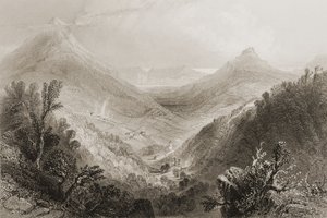 Glen of the Downs, hrabstwo Wicklow, Irlandia, z „Krajobrazy i starożytności Irlandii” George