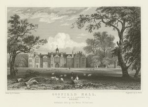 Gosfield Hall, siedziba EG Barnarda, Esquire, Essex autorstwa William Henry Bartlett