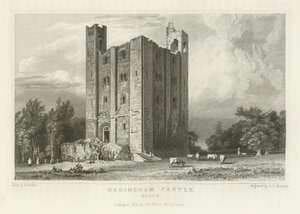 Zamek Hedingham, Essex autorstwa William Henry Bartlett