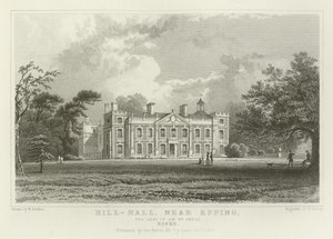 Hill-Hall, niedaleko Epping, siedziba Sir Williama Smytha, Essex autorstwa William Henry Bartlett