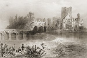 Holycross Abbey, County Tipperary, Irlandia, z „Scenery and Antiquities of Ireland” George