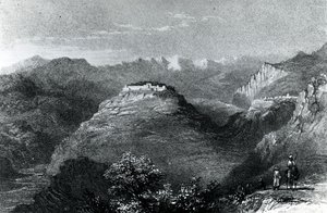 Rezydencja Lady Hester Stanhope w Joon, na górze Lebanon, 1845 r. autorstwa William Henry Bartlett