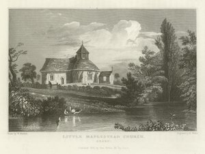 Kościół Little Maplestead, Essex autorstwa William Henry Bartlett