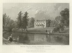 Moor Hall, niedaleko Harlow, Essex, siedziba Thomasa Perry, Esquire autorstwa William Henry Bartlett