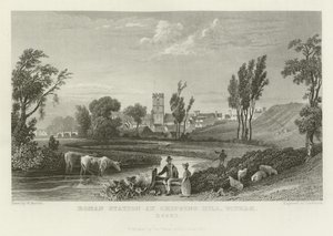 Stacja rzymska w Chipping Hill, Witham, Essex autorstwa William Henry Bartlett