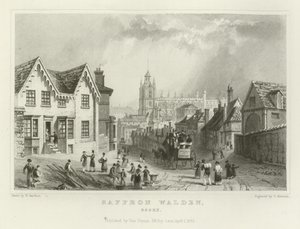 Szafran Walden, Essex autorstwa William Henry Bartlett