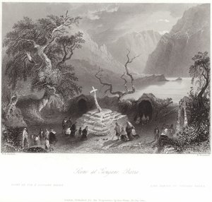 Scena w Gougane Barra w hrabstwie Cork autorstwa William Henry Bartlett