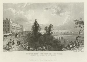 Southend Terrace, Essex, ukazujący Usta Tamizy autorstwa William Henry Bartlett