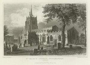 Kościół Najświętszej Marii Panny, Chelmsford, Essex autorstwa William Henry Bartlett